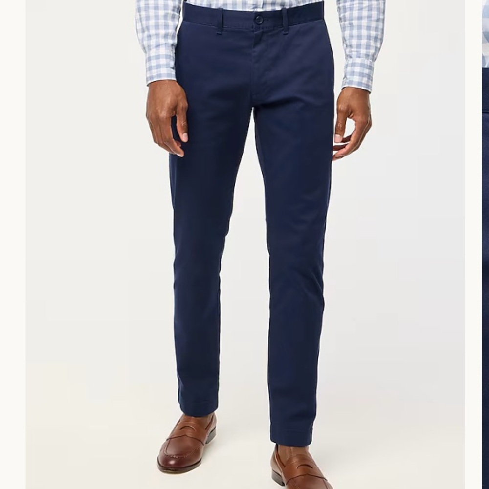 NEW WITH TAGS J. Crew Factory Navy Blue Skinny Fit Flex Chino Pants 34 x‎ 32